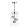 Dar Decade 3 Arm Glass Ceiling Pendant Light - Clear