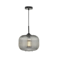 Dar Demarius Glass Ceiling Pendant Light - Smoked