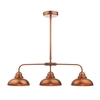 Dar Dynamo 3 Light Bar Ceiling Pendant - Antique Copper