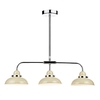 Dar Dynamo 3 Light Bar Ceiling Pendant - Cream