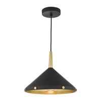 Dar Edena Ceiling Pendant Light - Matt Black