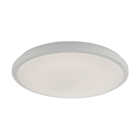 Dar Emmett LED Flush Ceiling Light - White