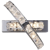 Dar Eternity Crystal Adjustable Wall Light - Polished Chrome