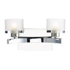 Dar Eton Glass Twin Wall Light - Polished Chrome