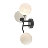 Dar Euan 3 Arm Wall Light - Black & White