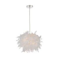 Dar Feather Easy Fit Ceiling Pendant Shade - White