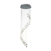 Dar Galileo 20 Light LED Cascade Ceiling Pendant - Polished Chrome