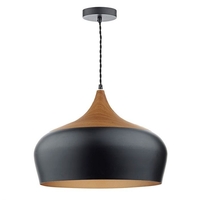 Dar Gaucho Large Ceiling Pendant Light - Matt Black