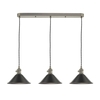 Dar Hadano 3 Light Bar Ceiling Pendant - Antique Chrome