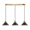 Dar Hadano 3 Light Bar Ceiling Pendant - Antique Pewter