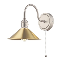 Dar Hadano Wall Light - Aged Brass & Chrome