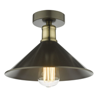 Dar Jalen Semi-Flush Ceiling Light - Graphite