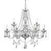 Dar Katie 9 Light Chandelier - Polished Chrome
