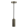 Dar Knurled Ceiling Pendant Lamp Holder - Antique Chrome
