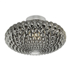 Dar Large Bibiana Glass Flush Light - Smoked