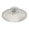 Dar Large Bibiana Glass Flush Wall Light - Clear