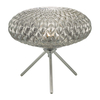 Dar Large Bibiana Glass Table Lamp - Smoked