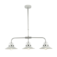 Dar Liden 3 Light Bar Ceiling Pendant - White