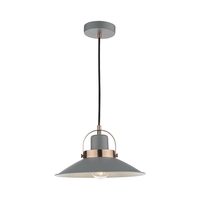 Dar Liden Ceiling Pendant Light - Graphite & Copper