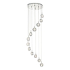 Dar Livia 12 Light LED Cascade Ceiling Pendant - Polished Chrome
