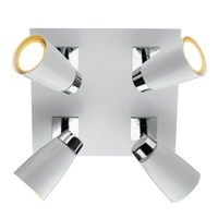 Dar Loft 4 Light Spotlight Plate - White