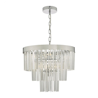 Dar Lorant Glass Chandelier - Polished Chrome