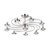 Dar Luther 10 Light Crystal Semi-Flush Ceiling Light - Satin Chrome