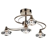 Dar Luther 4 Arm Semi-Flush Ceiling Light - Antique Brass