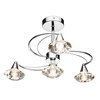 Dar Luther 4 Arm Semi-Flush Ceiling Light - Polished Chrome