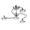 Dar Luther 4 Arm Semi-Flush Ceiling Light - Satin Chrome