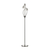 Dar Luther Floor Lamp - Satin Chrome