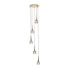 Dar Lyall 5 Light Cluster Ceiling Pendant - Gold
