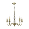 Dar Lyzett 5 Light Chandelier - Aged Brass