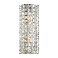 Dar Matrix 2 Light Crystal Flush Light - Polished Chrome