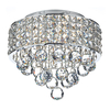 Dar Matrix 3 Light Crystal Flush Light - Polished Chrome
