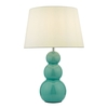 Dar Mia Ceramic Table Lamp - Teal