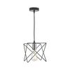 Dar Midi Ceiling Pendant Light - Black & Chrome