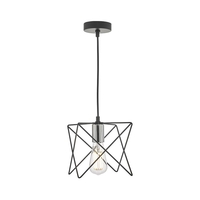 Dar Midi Ceiling Pendant Light - Black & Chrome