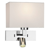 Dar Modena Wall Light with LED Reading Light - Light Only