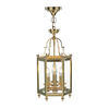Dar Moorgate 3 Light Glass Ceiling Pendant Light - Polished Brass