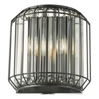 Dar Naeva 2 Light Wall Light - Matt Black