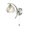 Dar Nakita Glass Wall Light - Polished Chrome