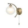 Dar Nakita Opal Glass Wall Light - Antique Brass