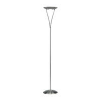 Dar Opus Uplighter Floor Lamp - Satin Chrome