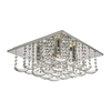 Dar Orella Crystal Flush Ceiling Light - Polished Chrome
