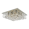 Dar Orella Large Crystal Flush Ceiling Light - Polished Chrome