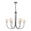 Dar Ornella 6 Arm Ceiling Pendant Light - Matt Black