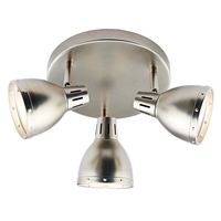 Dar Osaka 3 Light Spotlight Plate - Antique Chrome