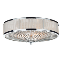 Dar Oslo Flush Ceiling Light - Polished Chrome