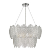 Dar Phillipa Glass Ceiling Pendant Light - Polished Chrome